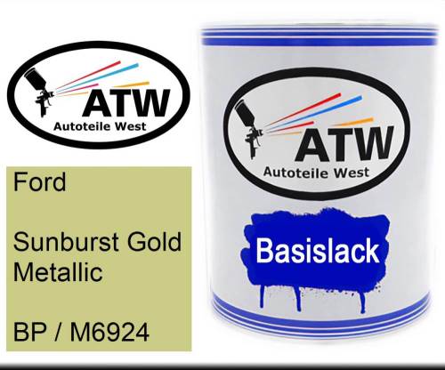 Ford, Sunburst Gold Metallic, BP / M6924: 1L Lackdose, von ATW Autoteile West.